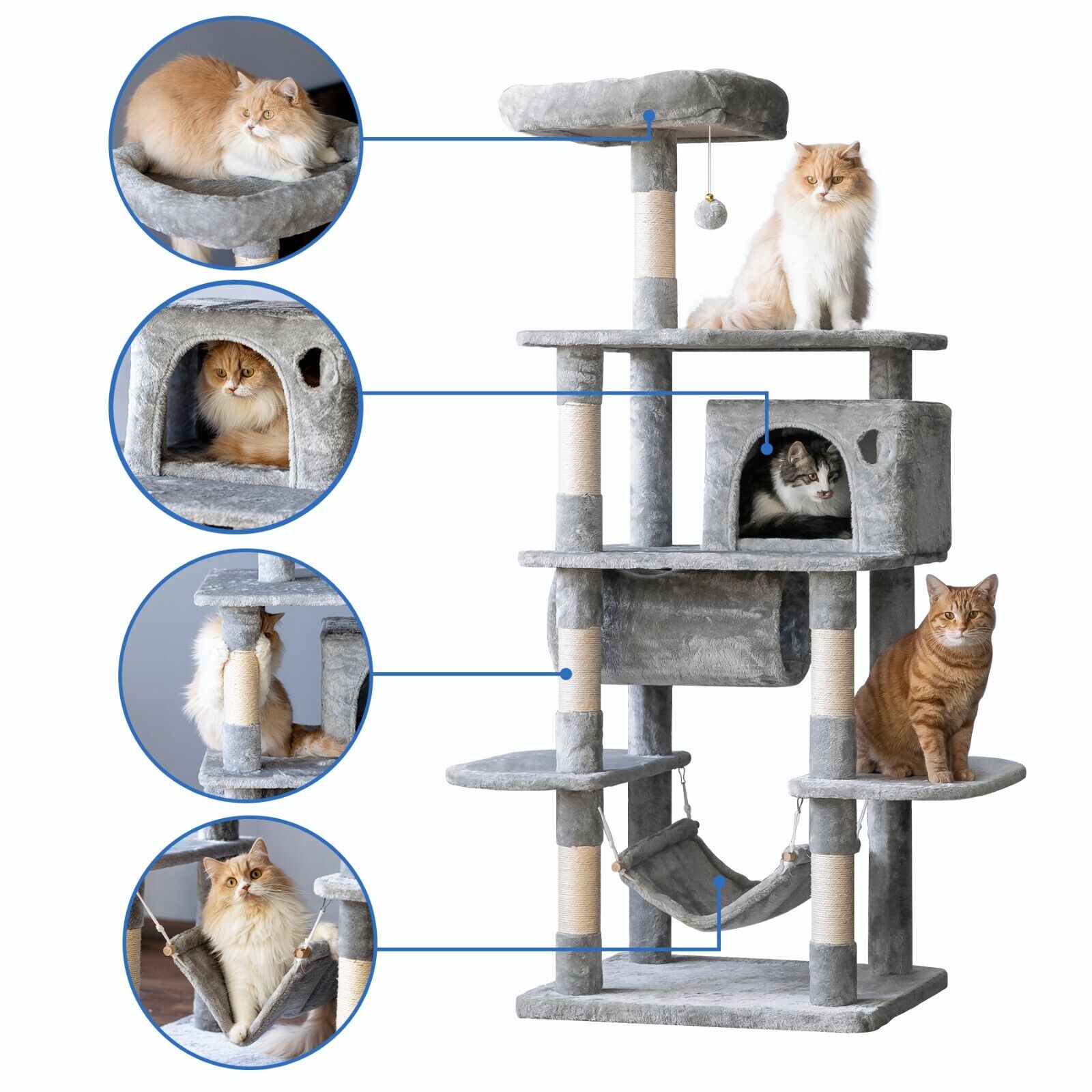 Large Sturdy Cat Tree Activity Center