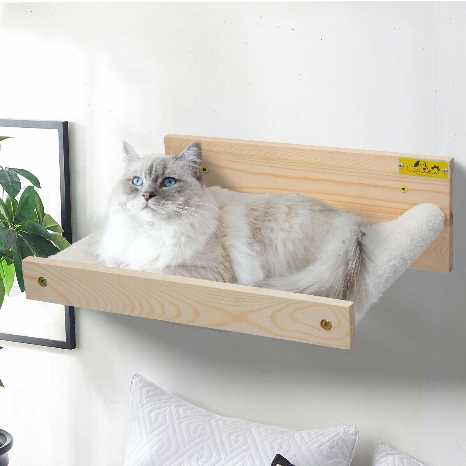 Wall-Mounted Cat Window Hammock for Sleep
