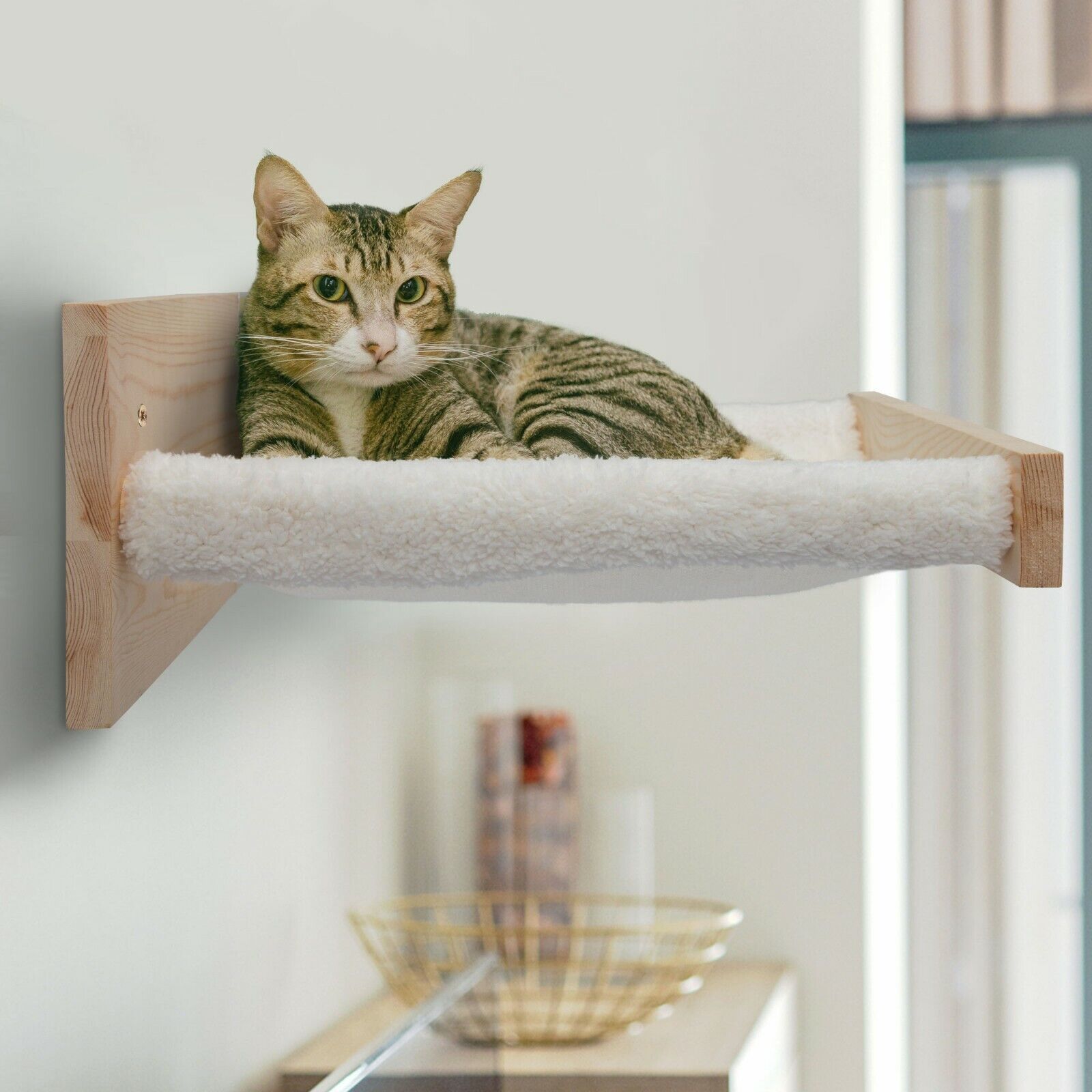 Wall-Mounted Cat Window Hammock for Sleep