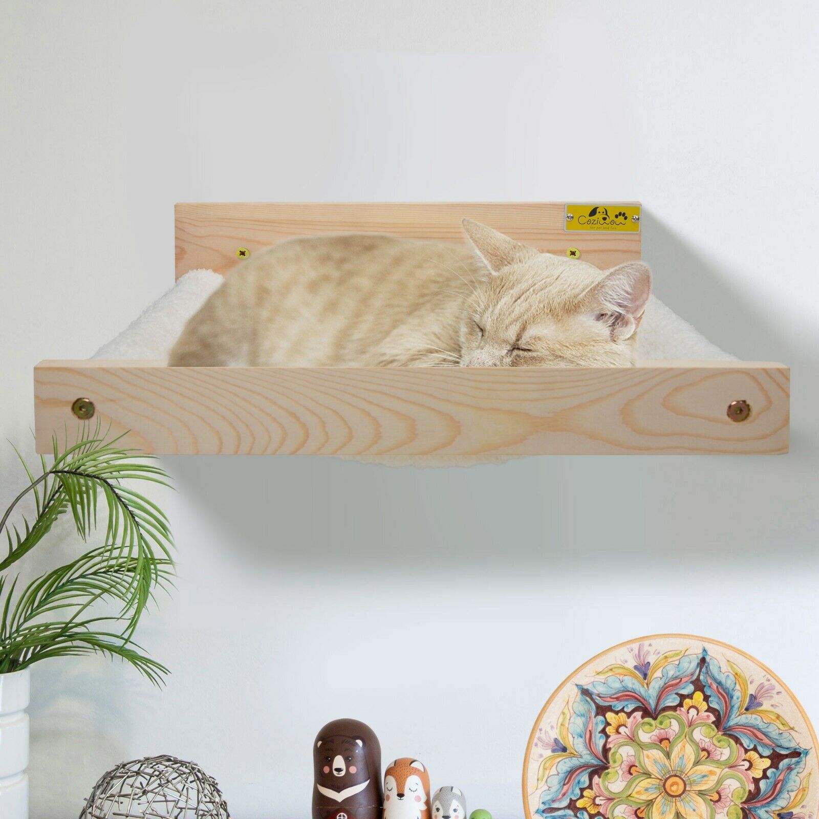 Wall-Mounted Cat Window Hammock for Sleep