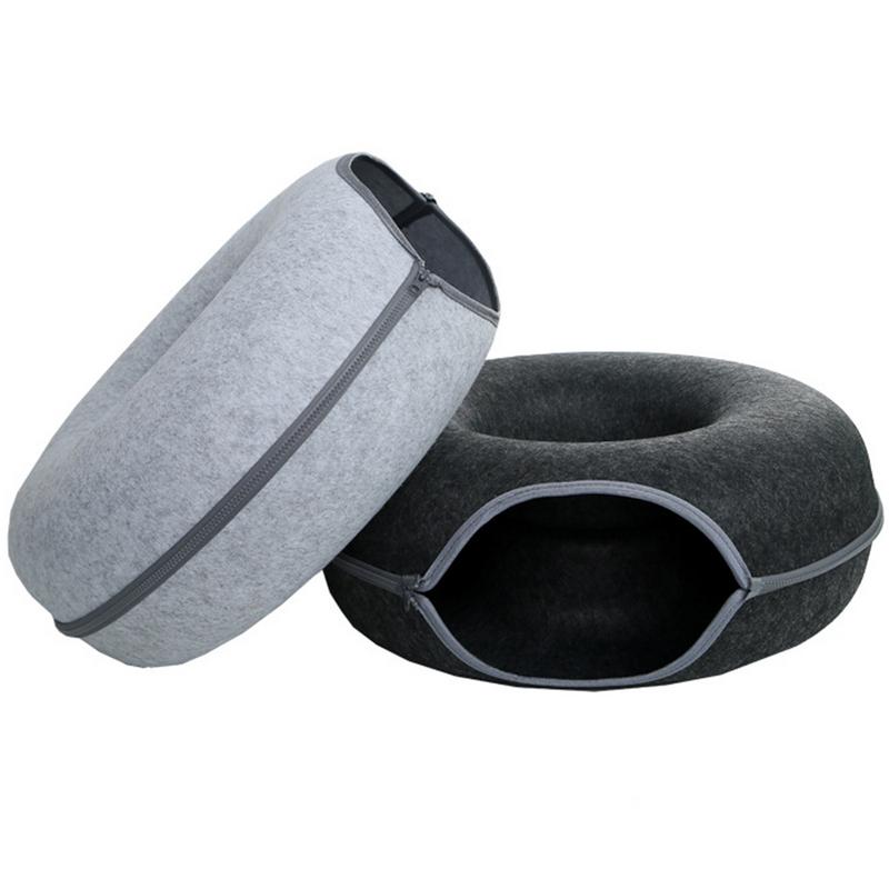 Cat Donut Bed with Tunnel & Cushion