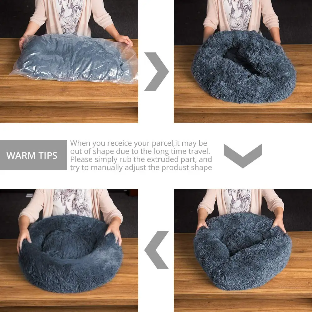 Ultra-Soft Donut Cat & Dog Bed