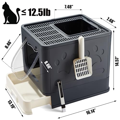 Foldable Covered Cat Litter Box