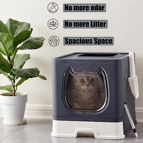 Foldable Covered Cat Litter Box