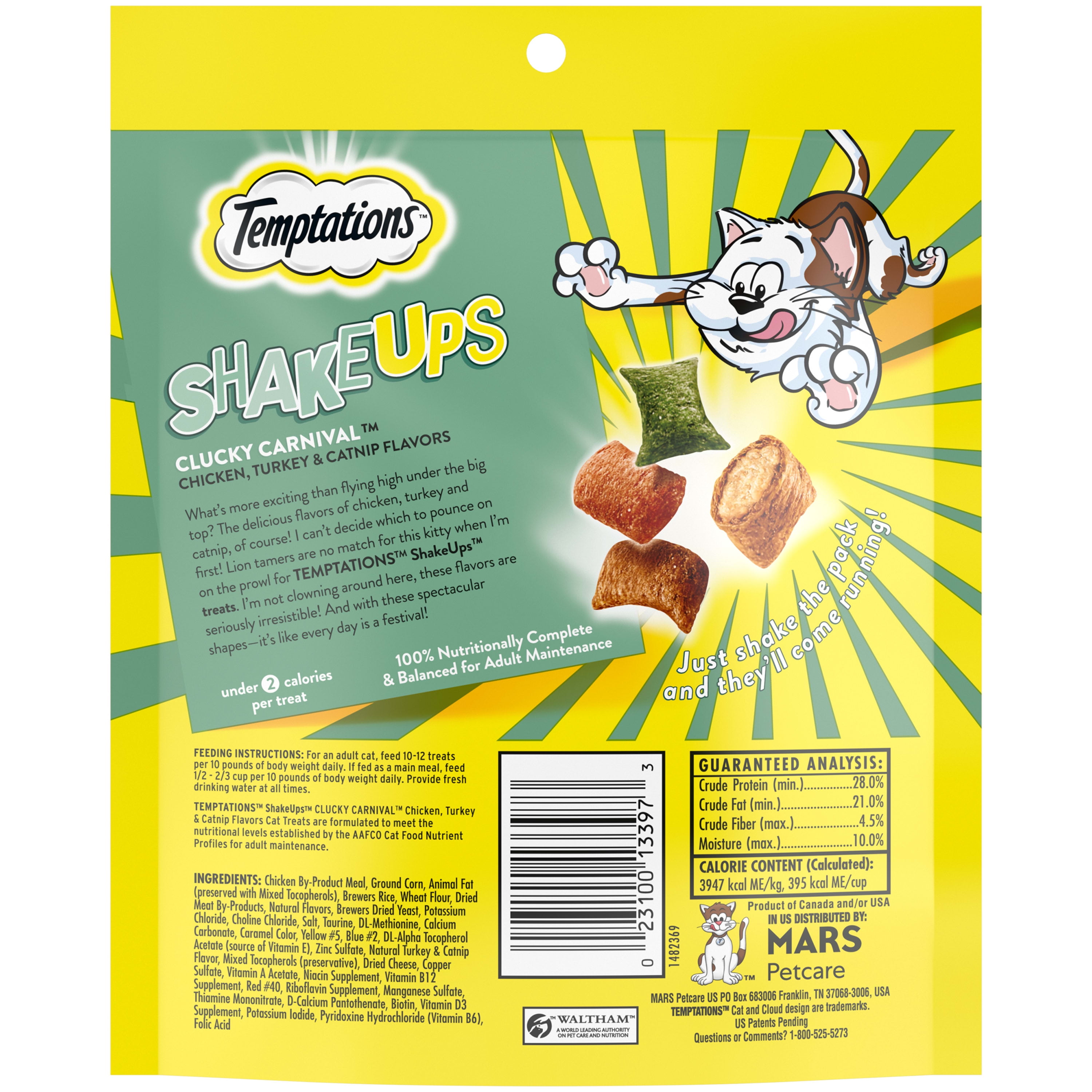 Clucky Carnival TEMPTATIONS Cat Treats, 5.29 oz