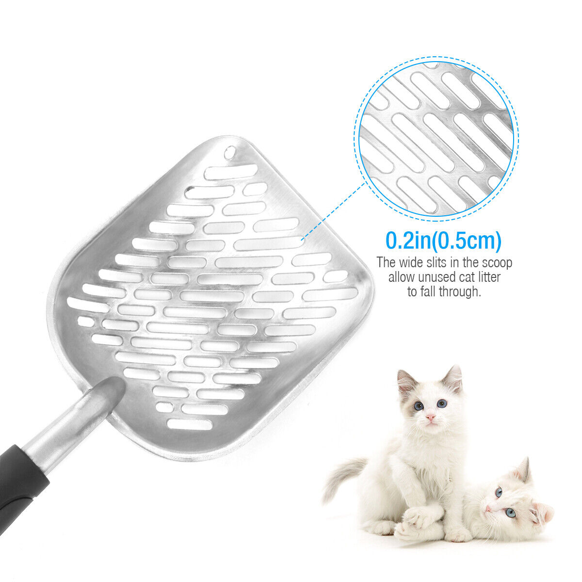 Metal Cat Litter Scooper with Deep Shovel