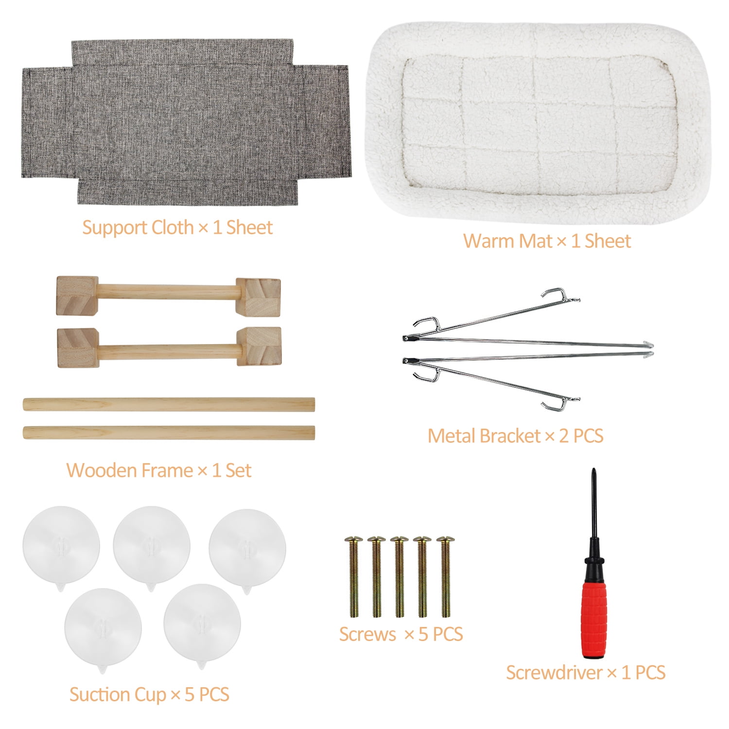 Spacious Window Hammock for Cats - Gray