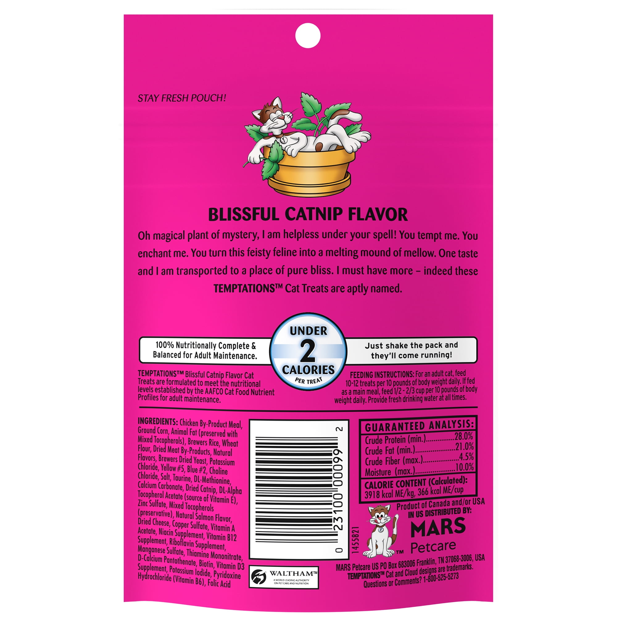 Blissful Catnip TEMPTATIONS Cat Treats, 3 oz