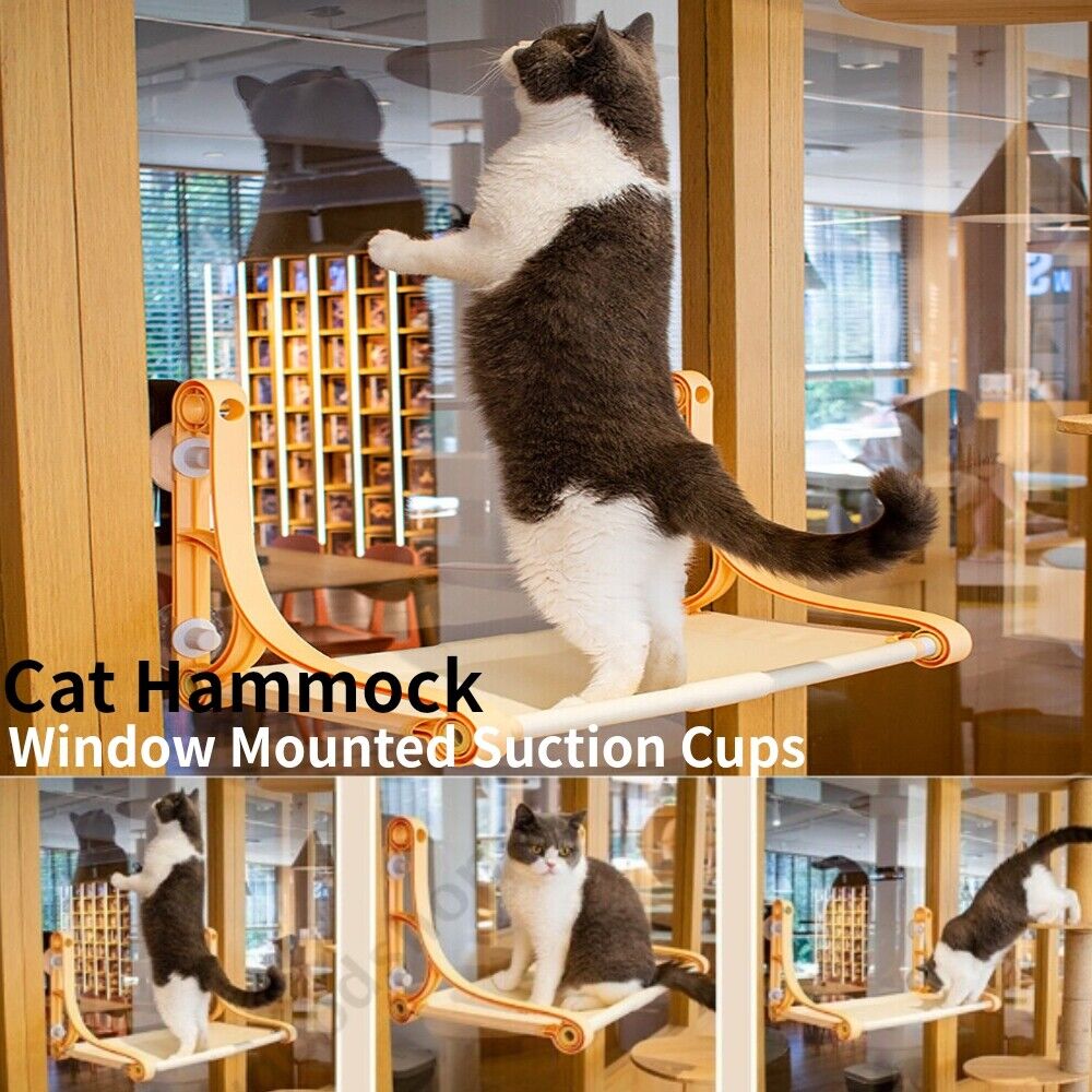 Wall-Mounted Cat Hammock with Suction Cups