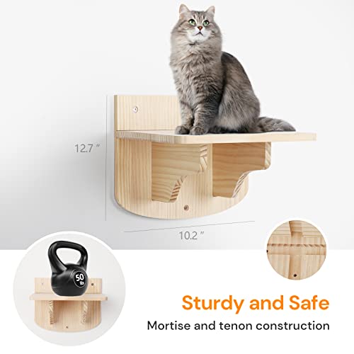 Wooden Cat Wall Furniture with Scratching Posts