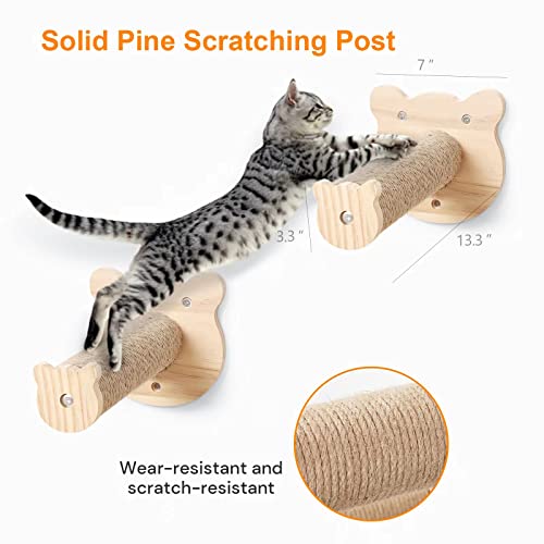 Wooden Cat Wall Furniture with Scratching Posts