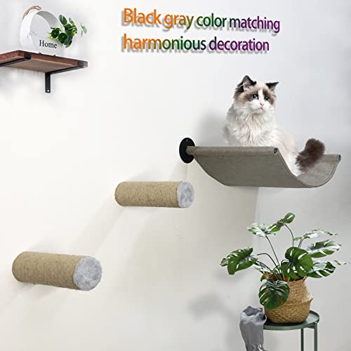Wall-Mounted Cat Hammock with Shelves