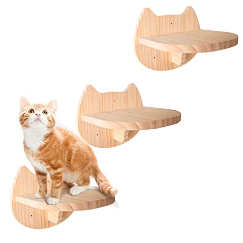 1-Step Wooden Wall Cat Shelf