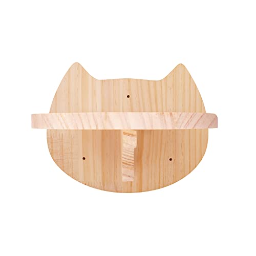 1-Step Wooden Wall Cat Shelf