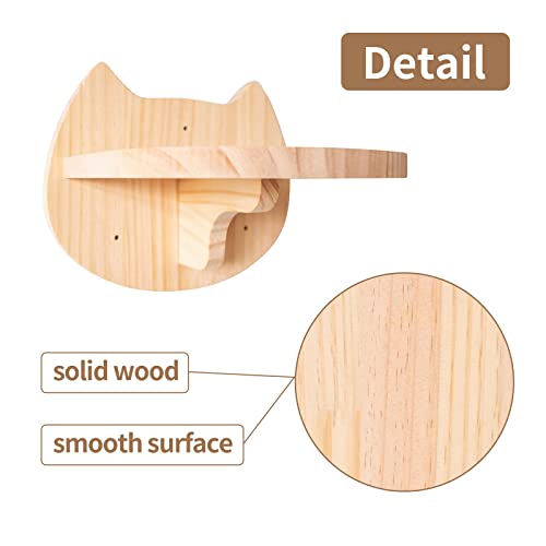 1-Step Wooden Wall Cat Shelf