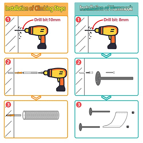 Wall-Mounted Cat Hammock with Shelves