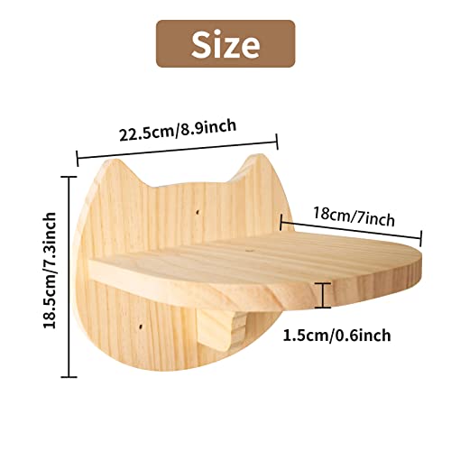 1-Step Wooden Wall Cat Shelf