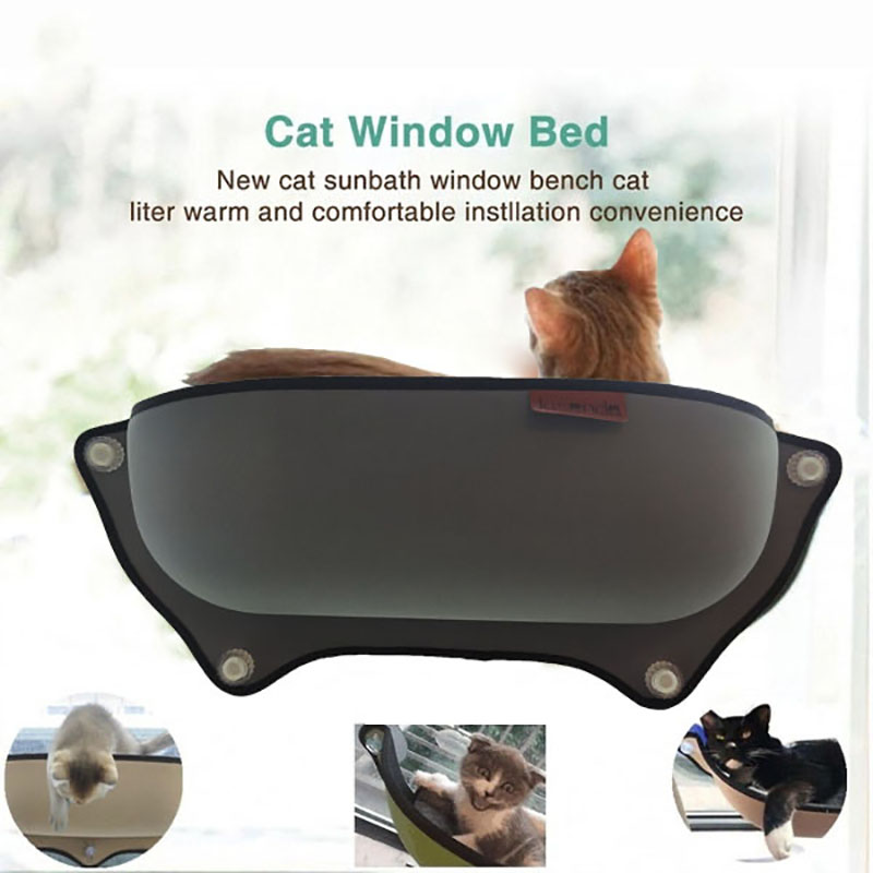 Window-mounted Cat Hammock Bed - Grey