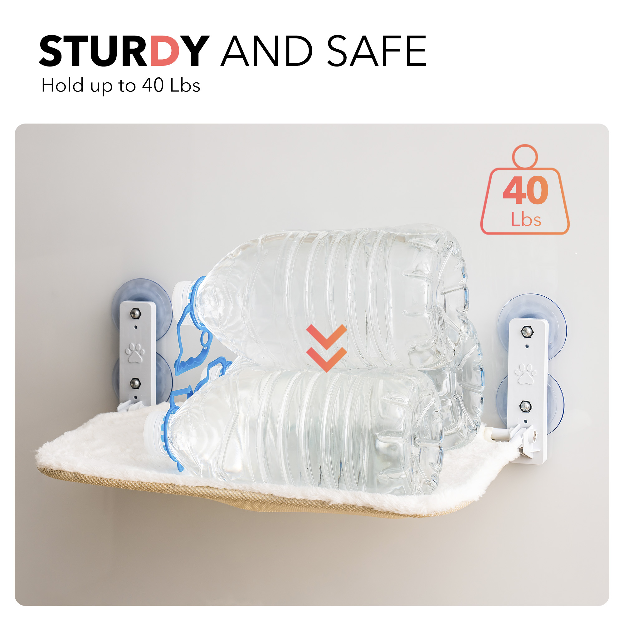 Folding Cat Window Perch with Suction Cups