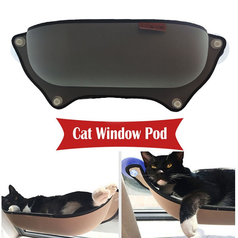 Window-mounted Cat Hammock Bed - Grey