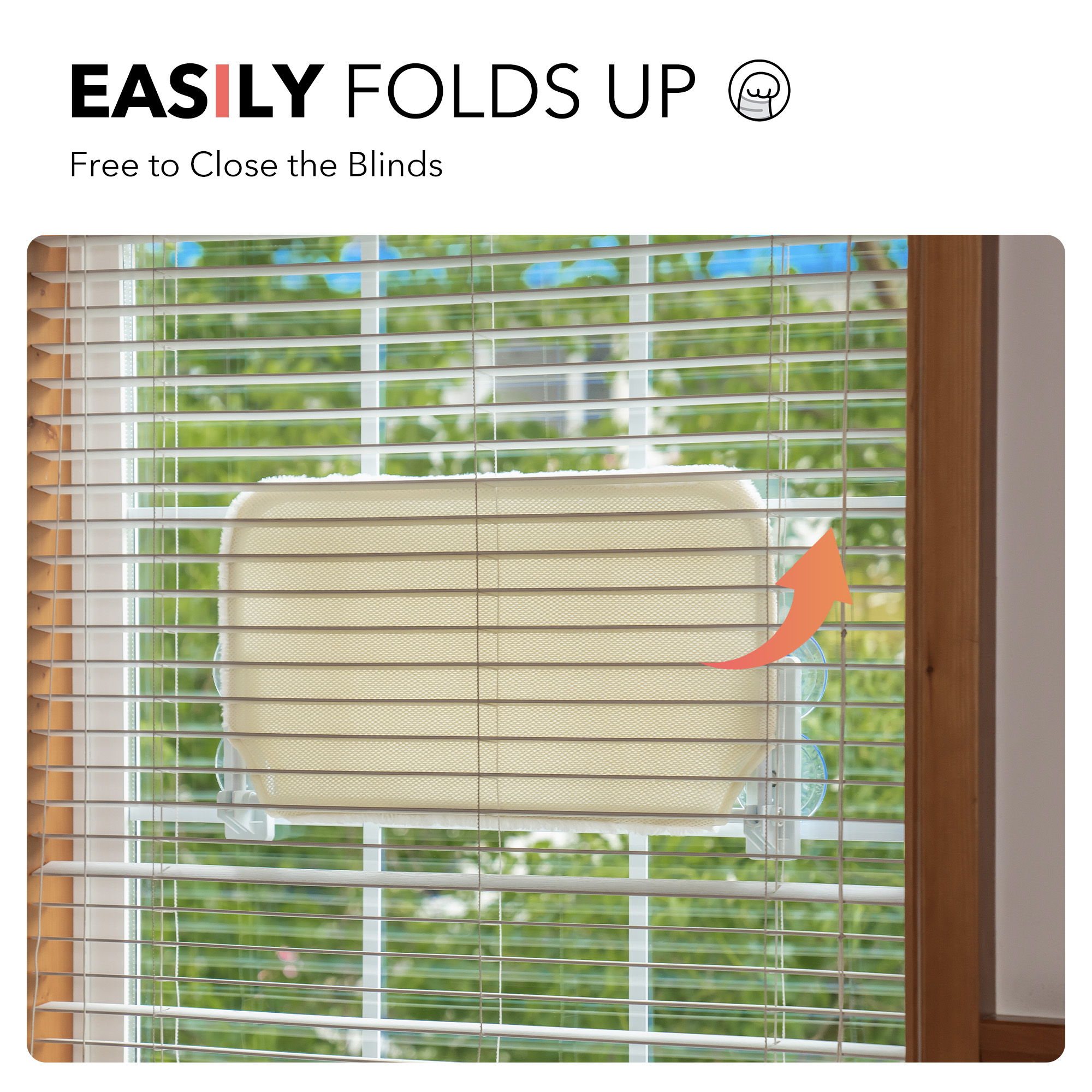 Folding Cat Window Perch with Suction Cups