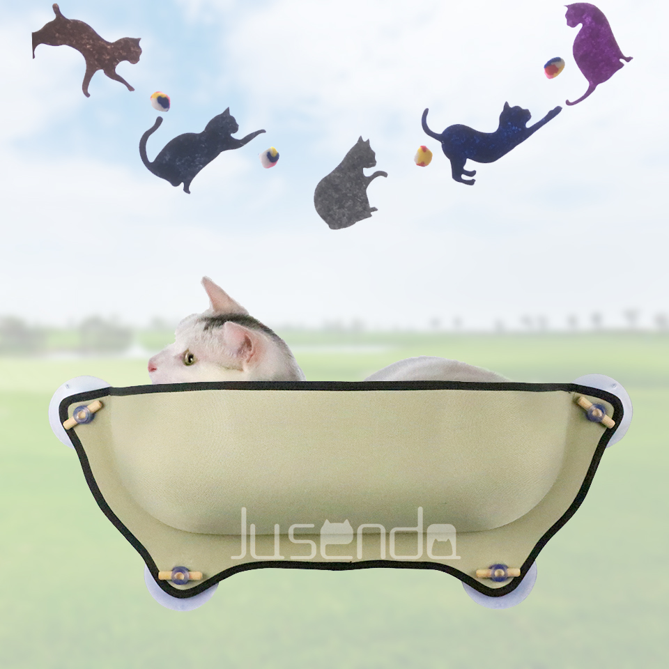 Window-mounted Cat Hammock Bed - Grey