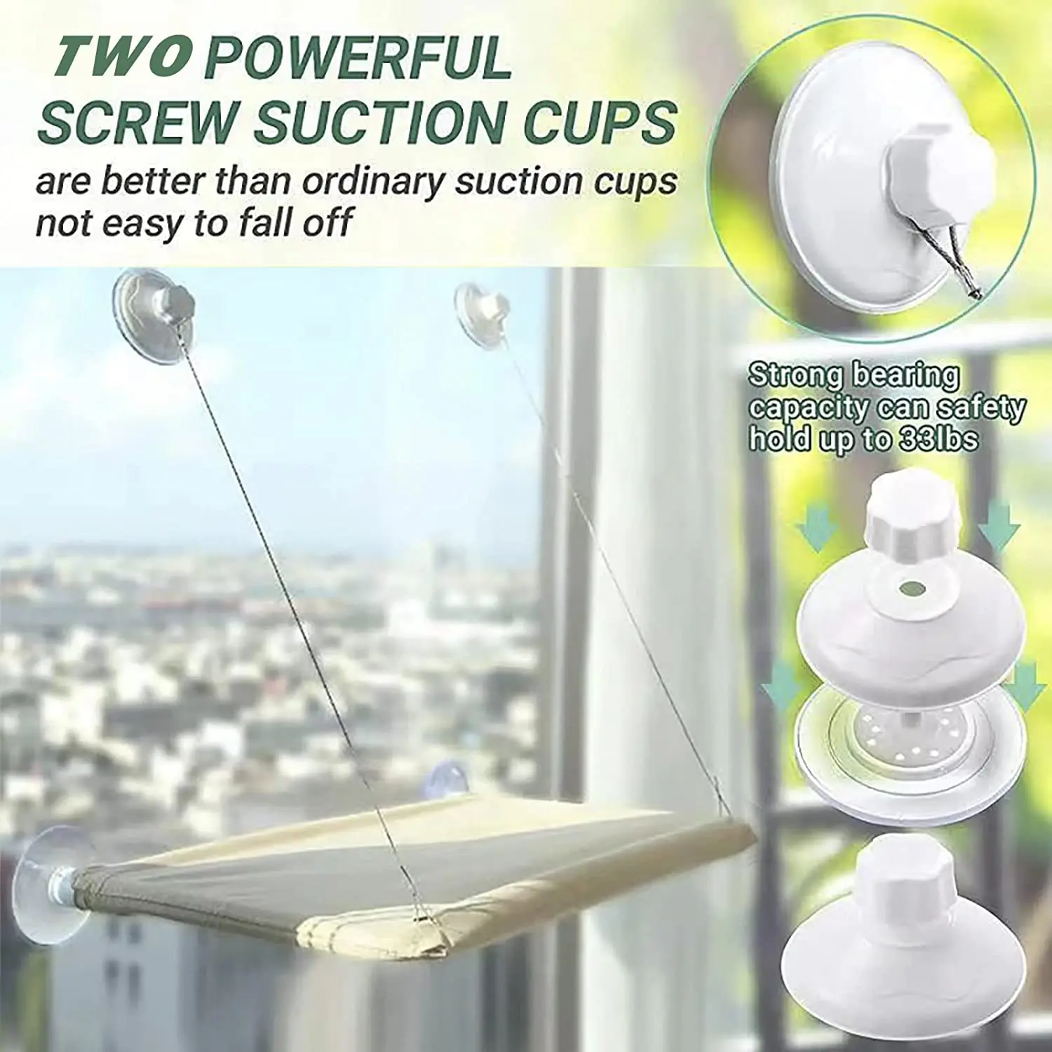 Large Cat Window Hammock Perch