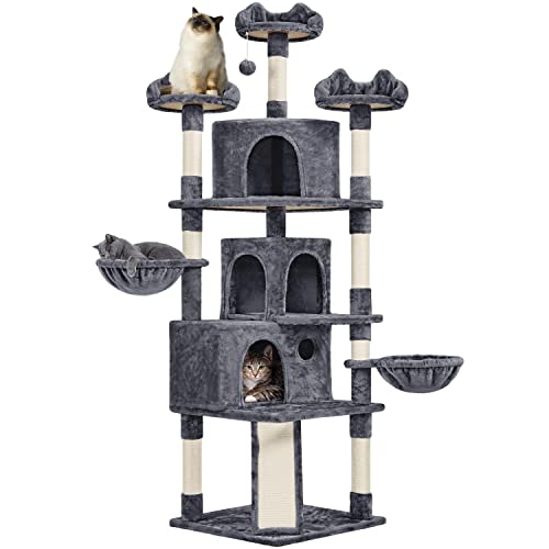 76.5in Cat Tower with Scratching Posts and Condos