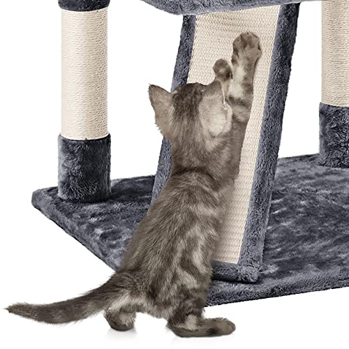 76.5in Cat Tower with Scratching Posts and Condos