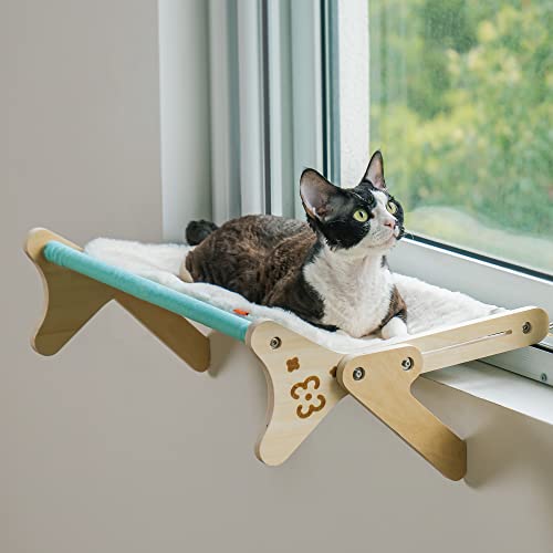 Adjustable Cat Window Bed Hammock - Blue