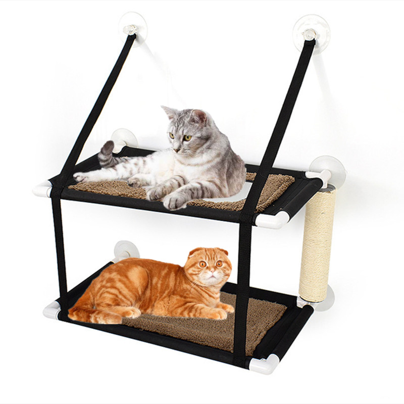 Double Layer Cat Hanging Bed with Mount