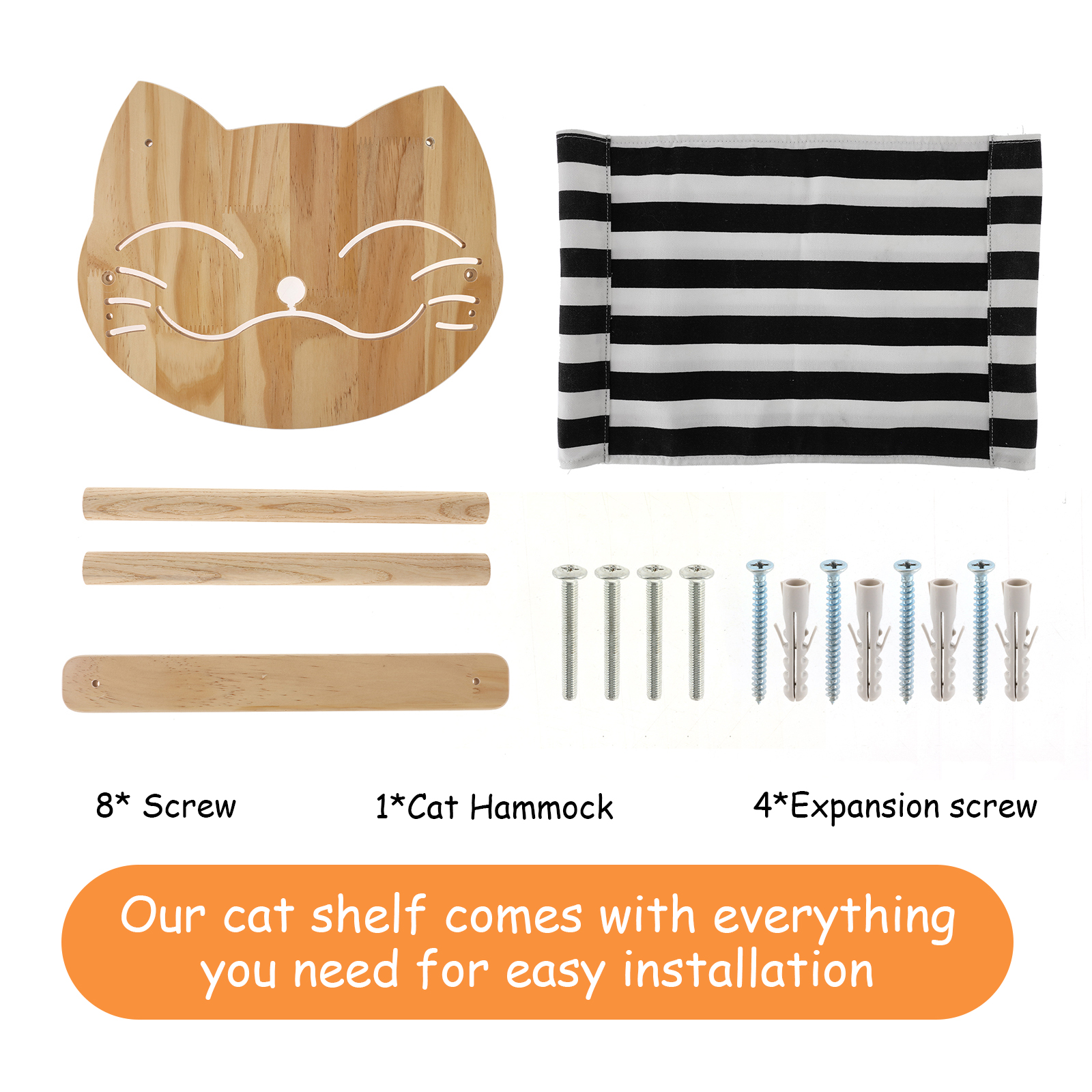 Wall Mount Cat Hammock Shelf Cat Furniture