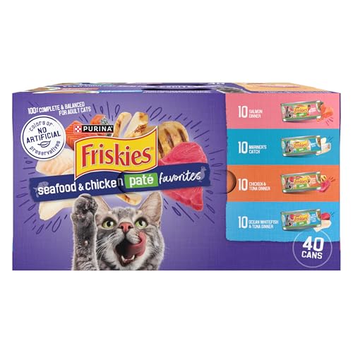 Friskies Seafood & Chicken Pate Variety Pack - (40) 5.5 oz. Cans