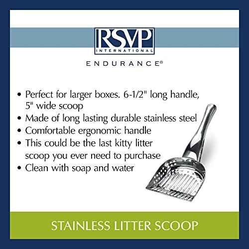 Stainless Steel Cat Litter Scoop: RSVP Endurance