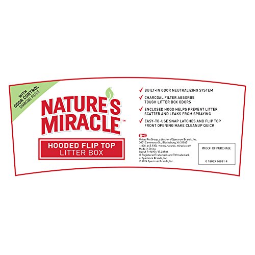 Nature's Miracle Oval Hooded Litter Box, White