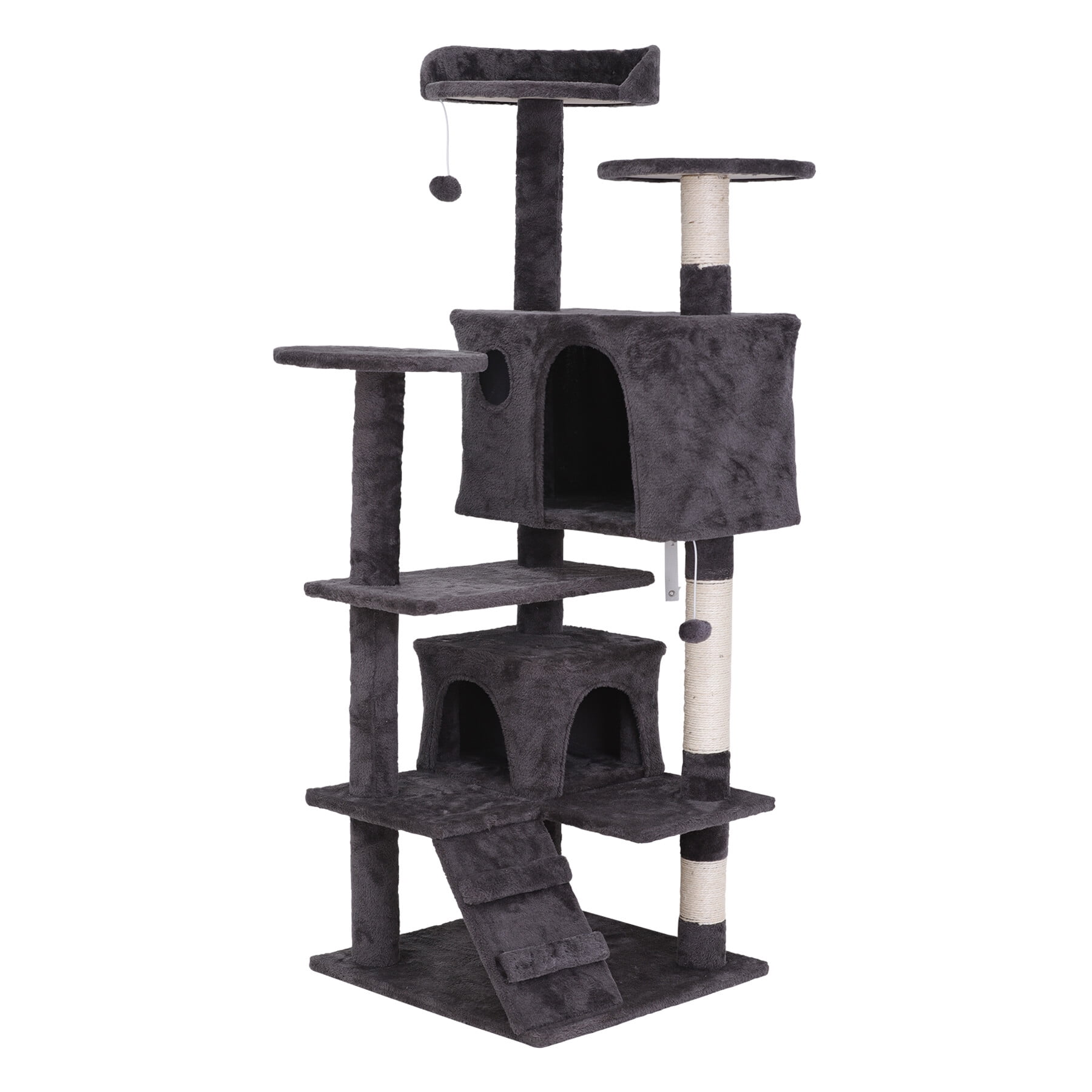 HomGarden Multi-Level Dark Gray Cat Tree Condo
