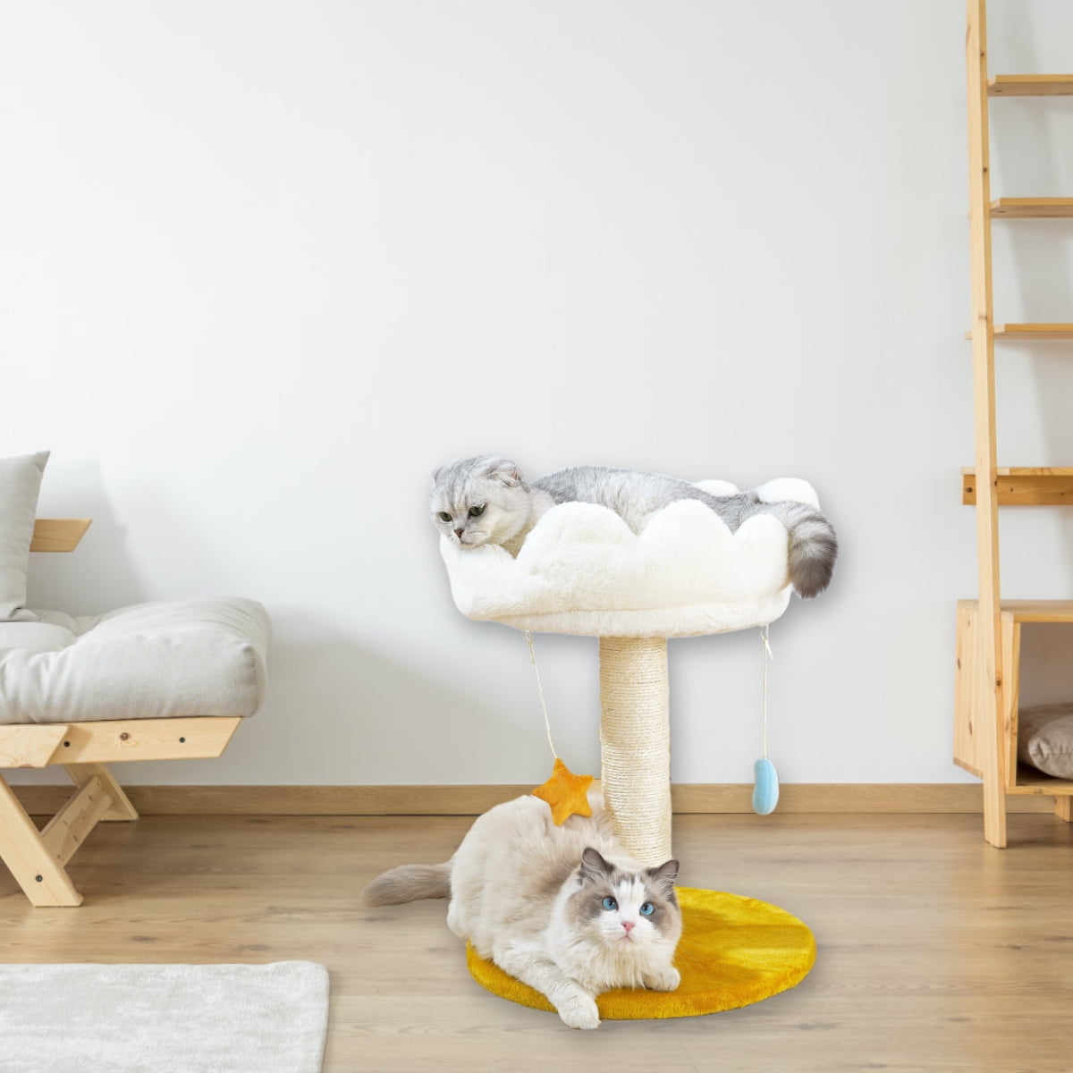 Cloud Cat Scratching Post with Bed & Toys
