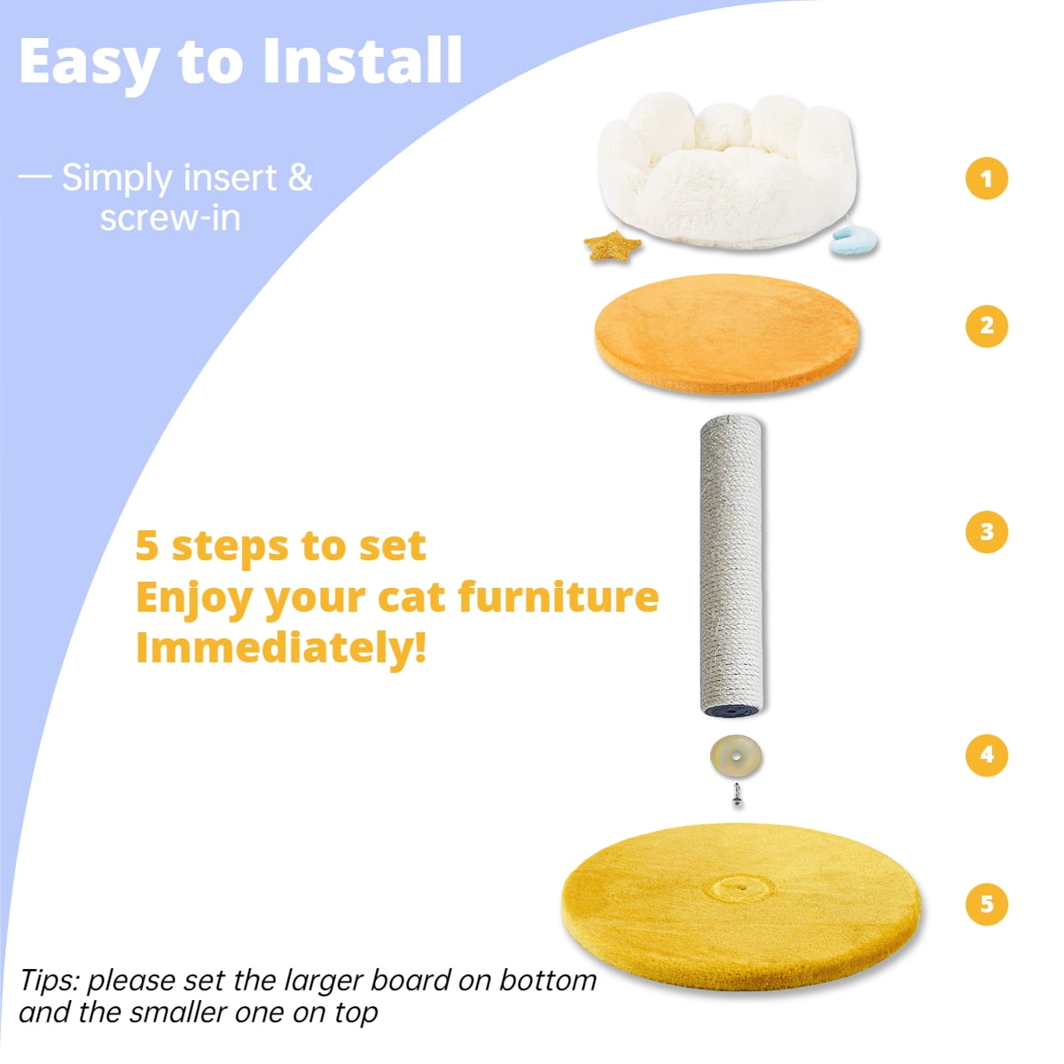 Cloud Cat Scratching Post with Bed & Toys