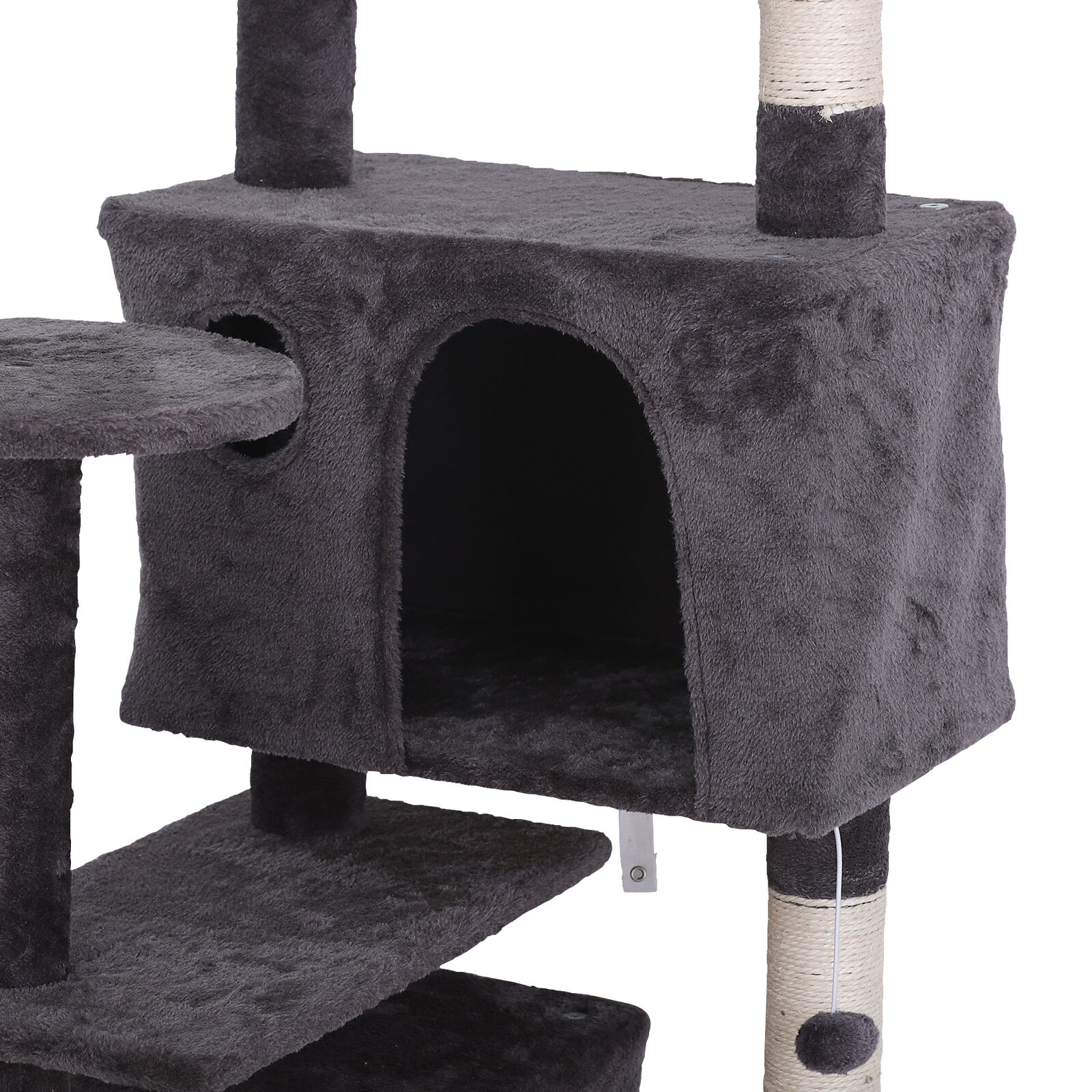 Large Sturdy Cat Tree with Condo & Playhouse