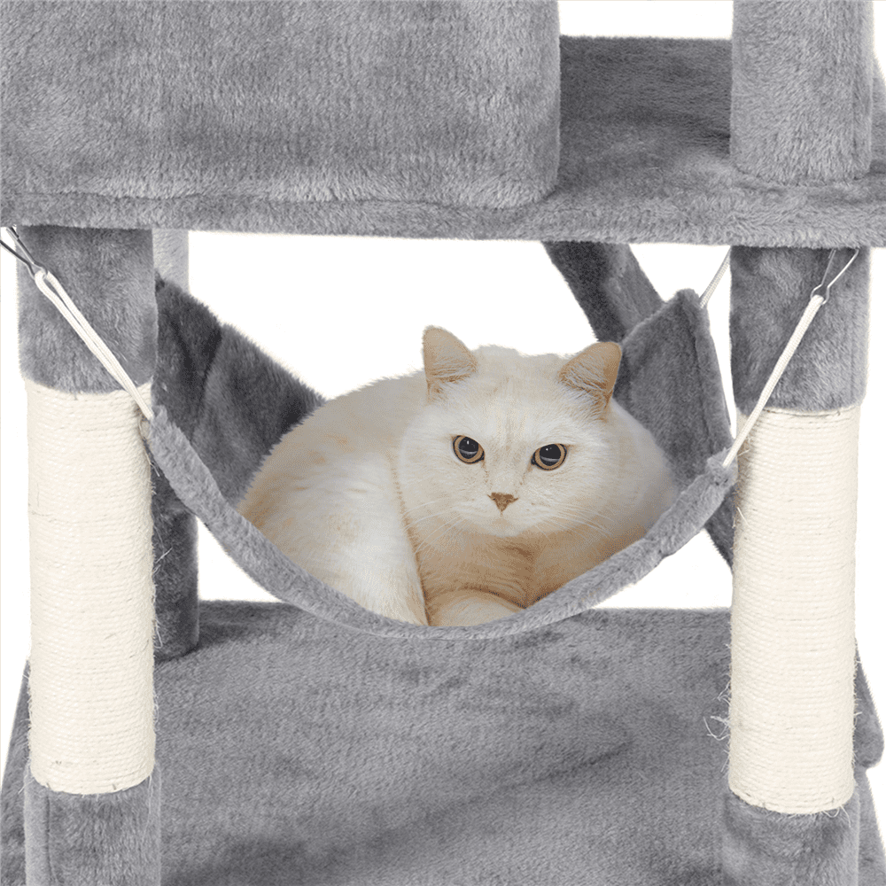 51'' Light Gray Cat Tree with Condo