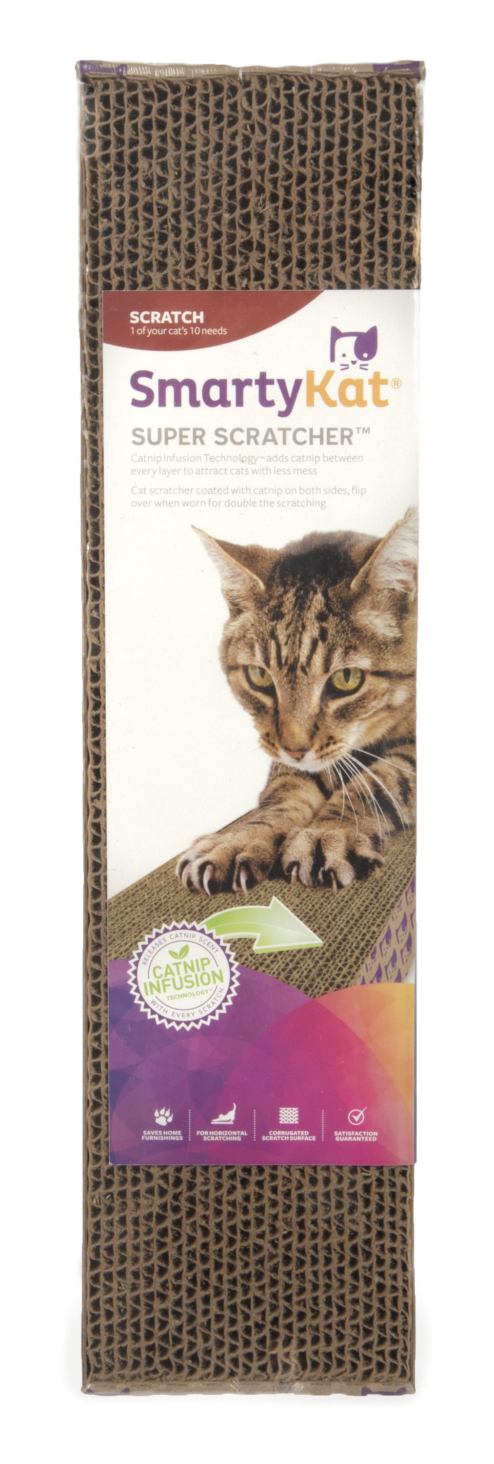 Catnip-Infused SmartyKat Super Scratcher Pad