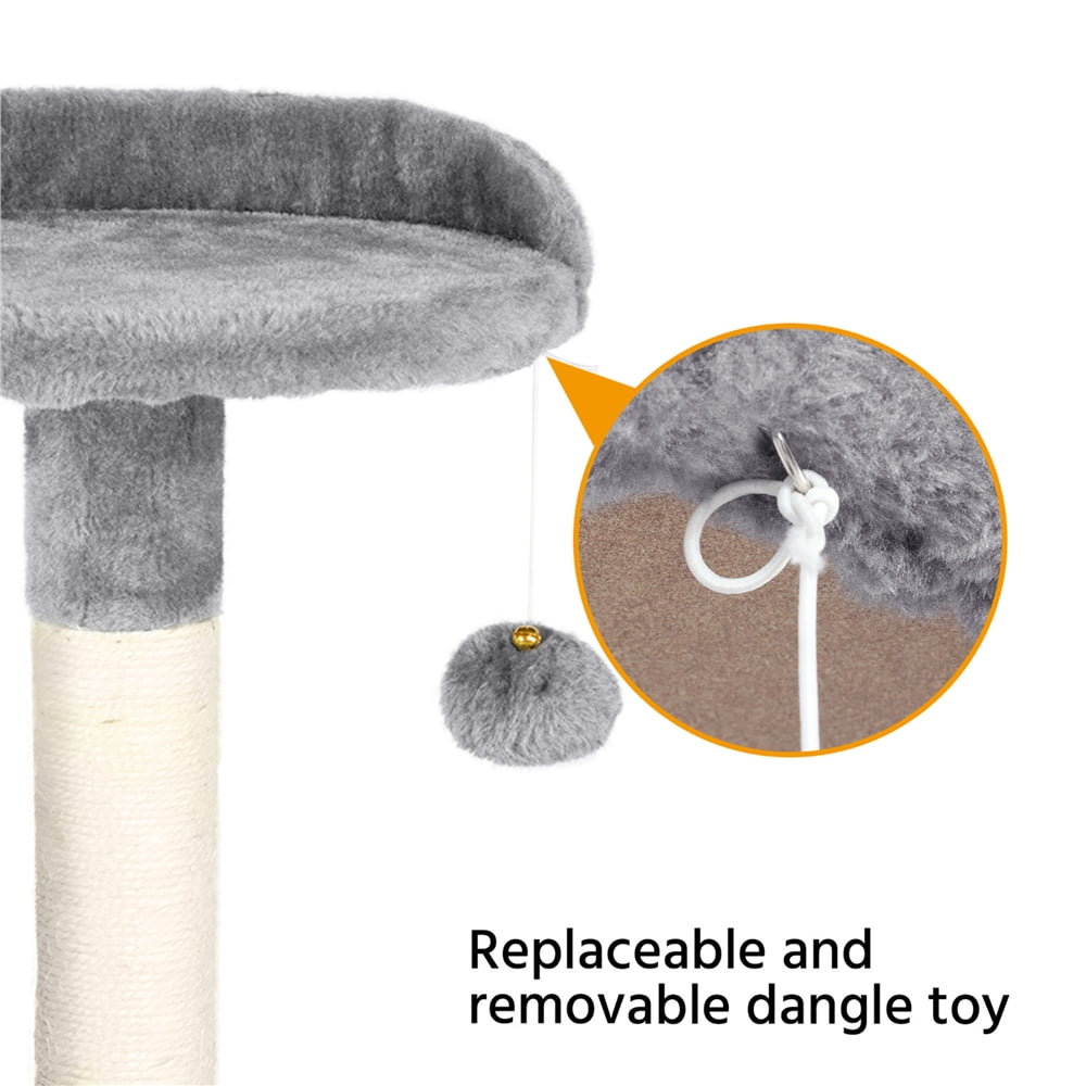 51'' Light Gray Cat Tree with Condo