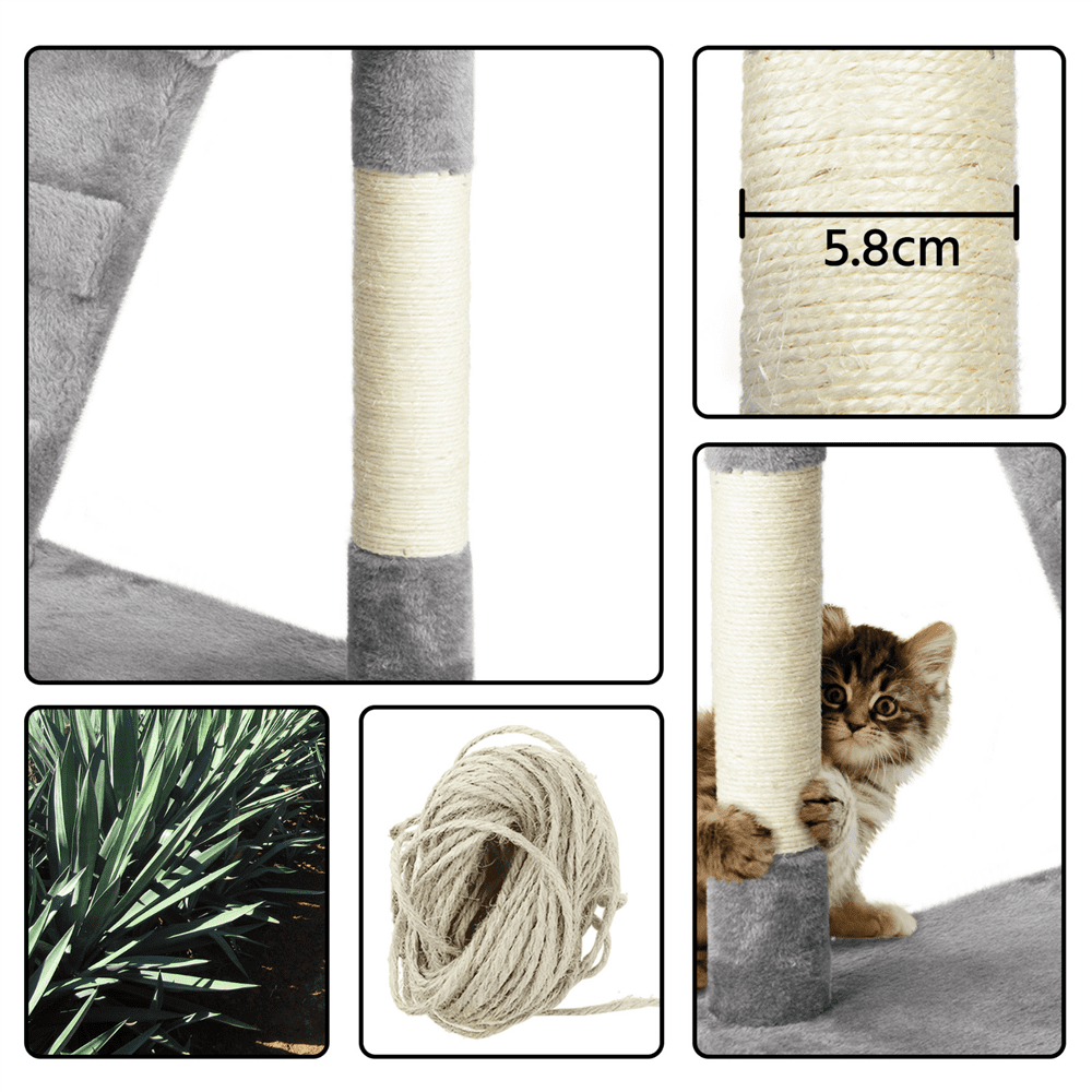 51'' Light Gray Cat Tree with Condo