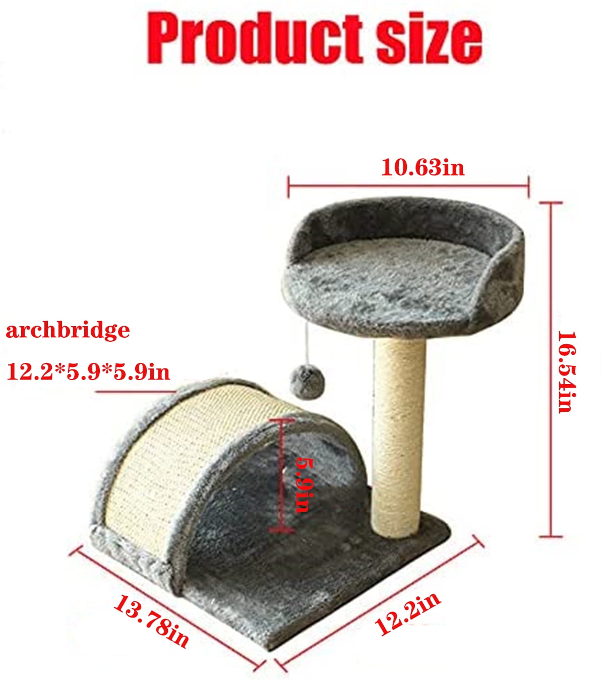 Small Cat Tree with Scratching Post Tower