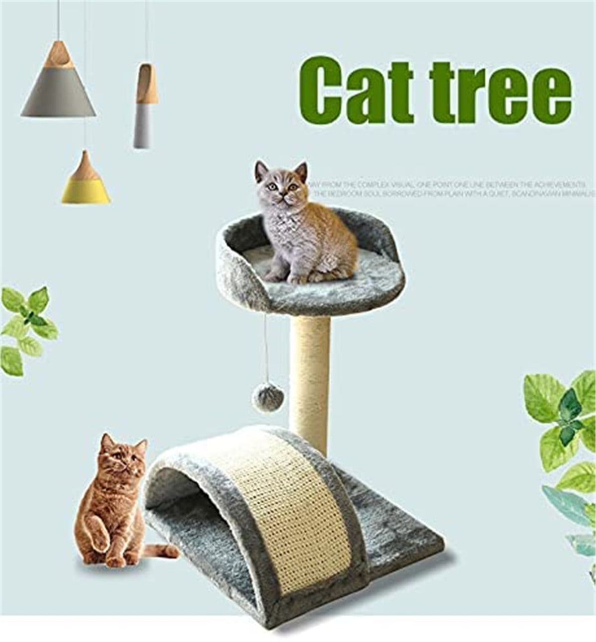 Small Cat Tree with Scratching Post Tower