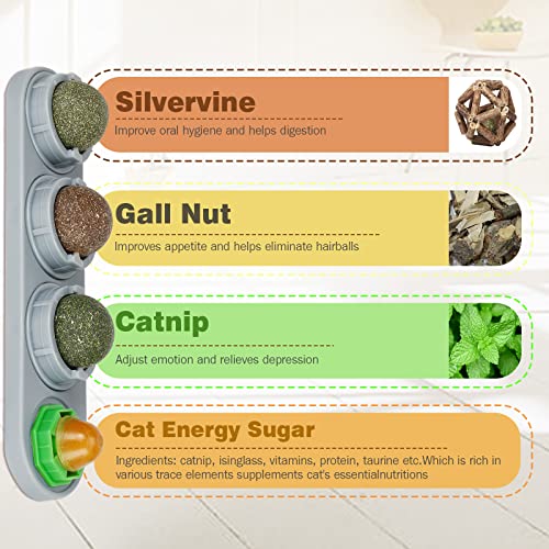 Catnip and Silvervine Wall Toys, 4 Pack