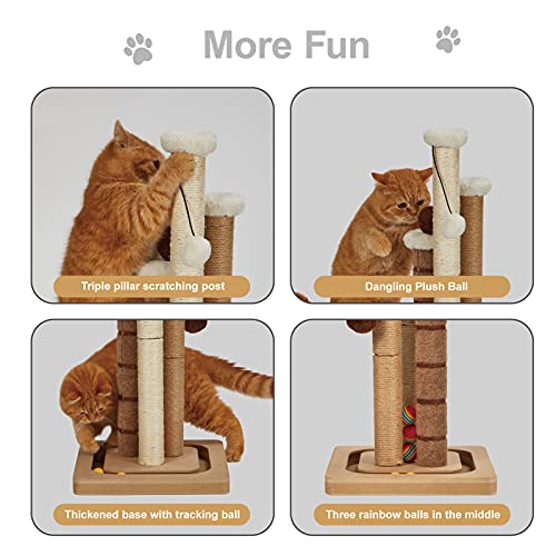 Tall Premium Cat Scratching Post with Toys