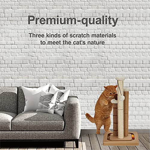 Tall Premium Cat Scratching Post with Toys