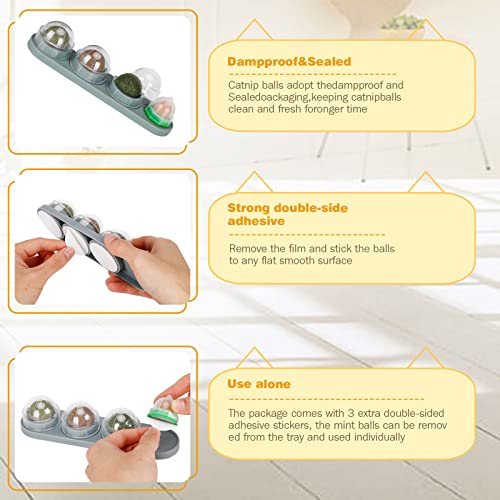 Catnip and Silvervine Wall Toys, 4 Pack