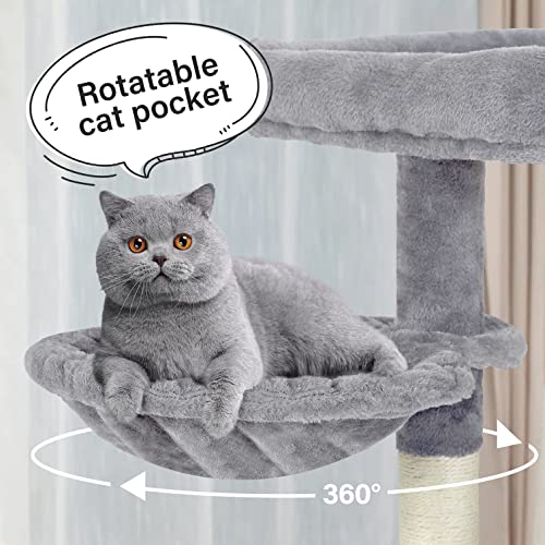 Multi-Level Cat Tower with Scratching Posts & Toys